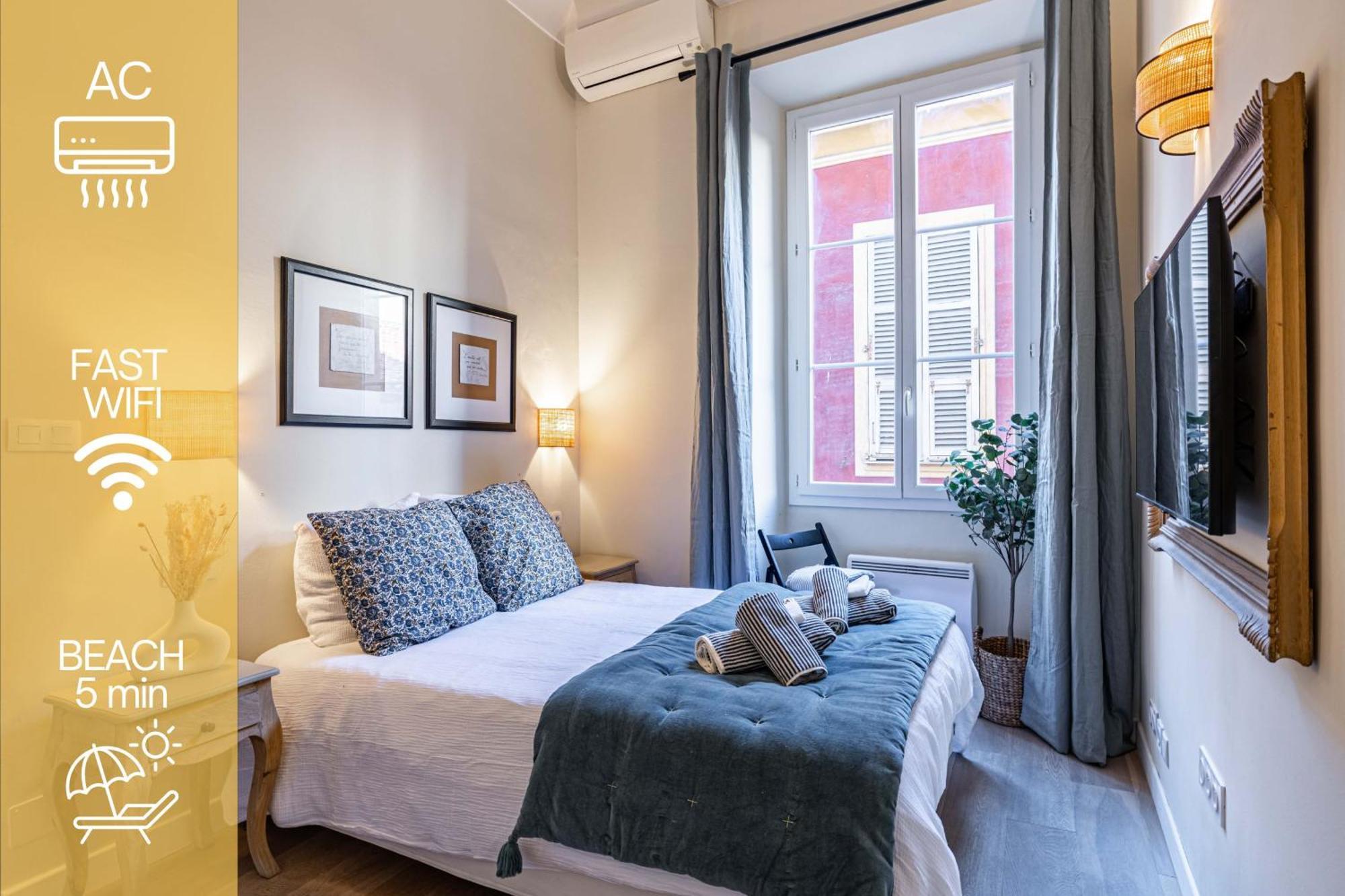 New!Chic Oasis Apt, Heart Of Nice, Family Friendly, Walking To The Beach! Ngoại thất bức ảnh