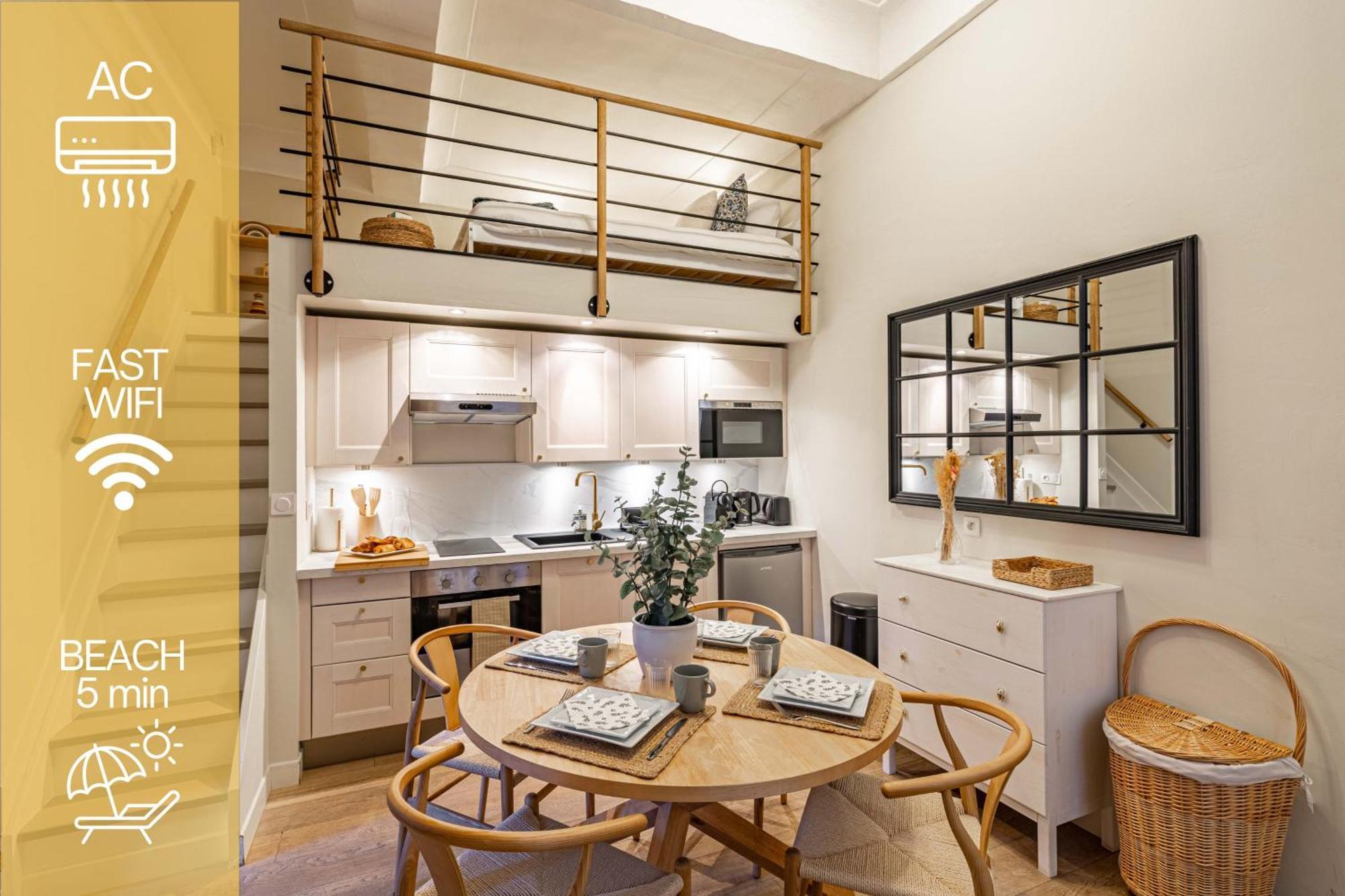 New!Chic Oasis Apt, Heart Of Nice, Family Friendly, Walking To The Beach! Ngoại thất bức ảnh
